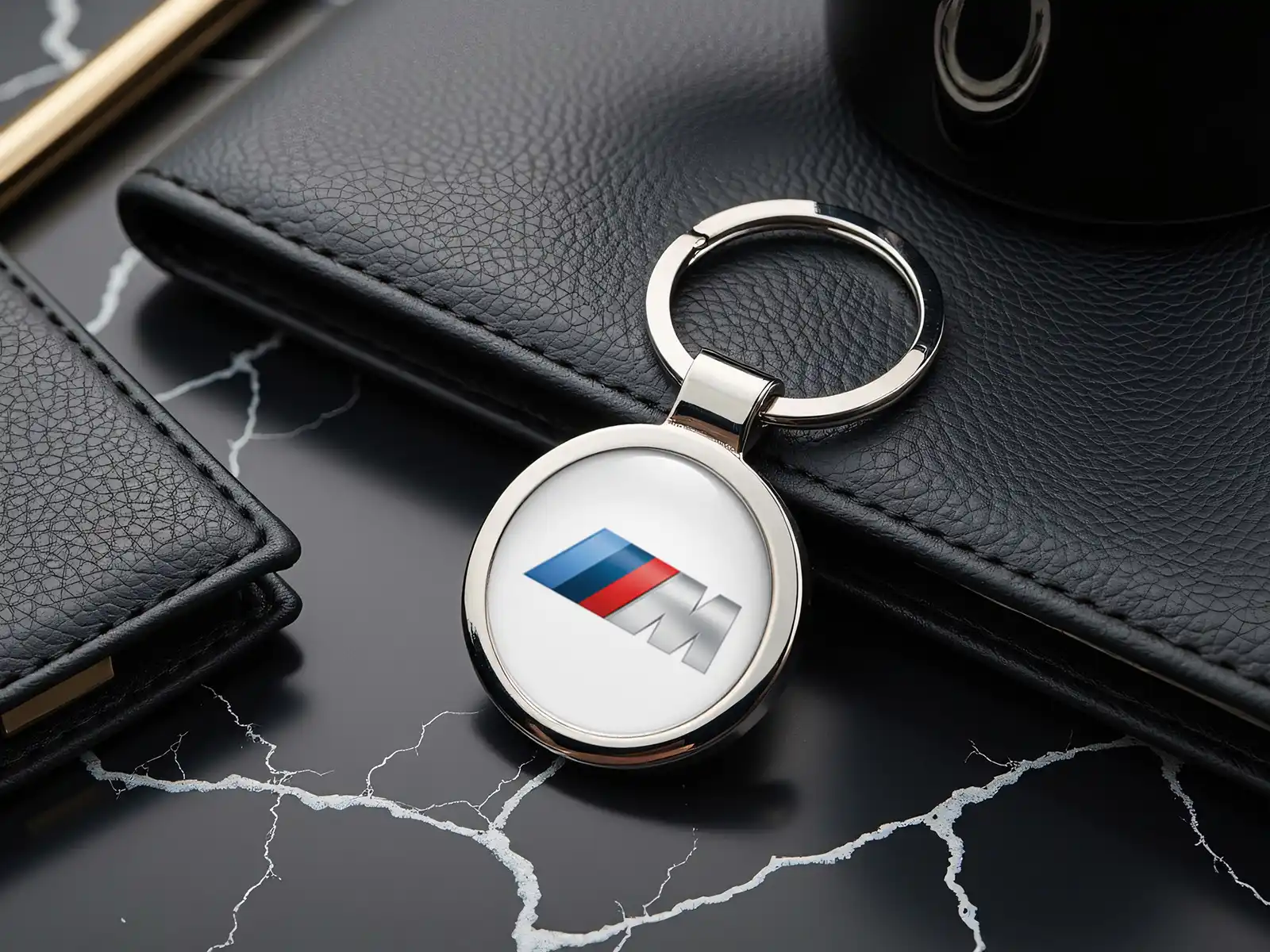 BMW Herren-Schlüsselringe Metallischer Stabilitätslook
